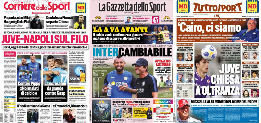 In edicola oggi, 30 settembre 2020
