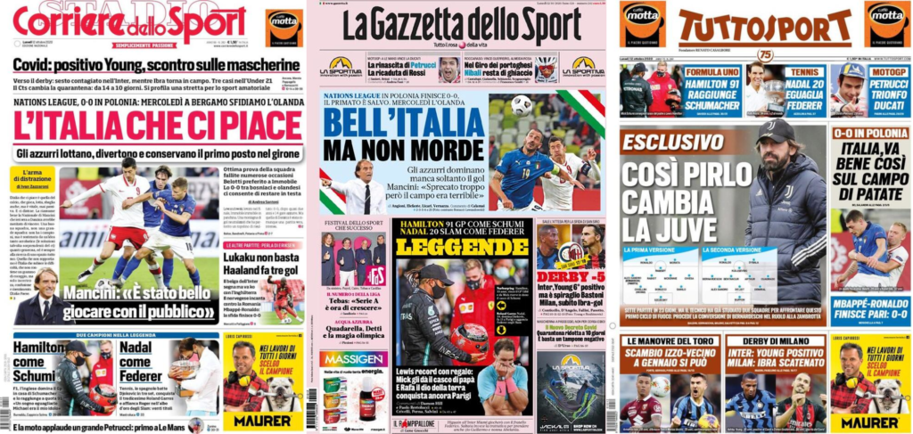 In edicola oggi, 12 ottobre 2020