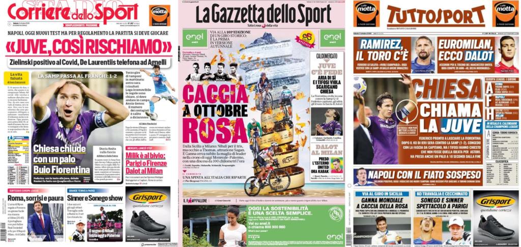 In edicola oggi, 3 ottobre 2020