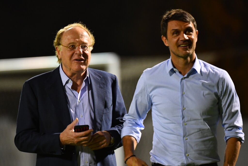 Scaroni (presidente dopo l'insediamento di Elliott) e Maldini