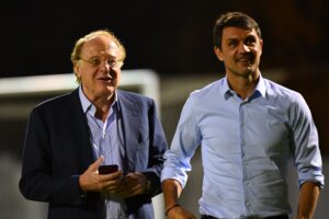 Scaroni (presidente dopo l'insediamento di Elliott) e Maldini