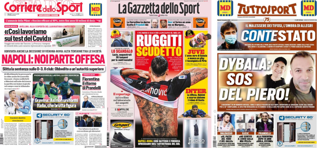 In edicola oggi, 10 novembre 2020