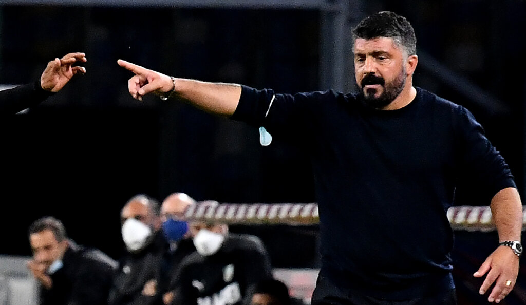 Napoli-Sassuolo, Gattuso: “Dobbiamo pensare ad arrivare tra le prime 4”