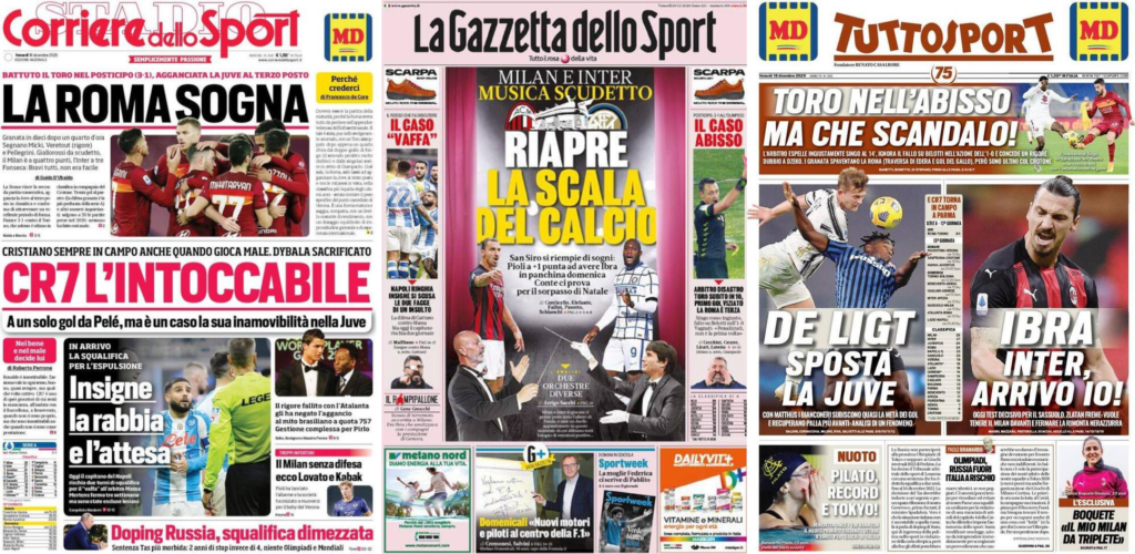 In edicola oggi, 18 dicembre 2020
