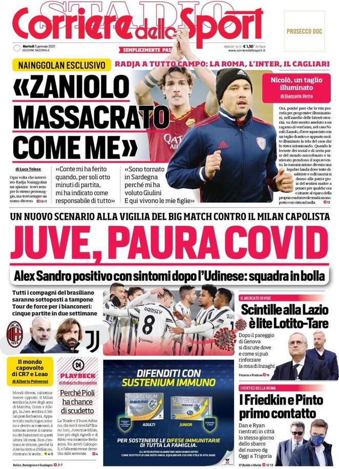 Il Corriere dello Sport, in edicola oggi