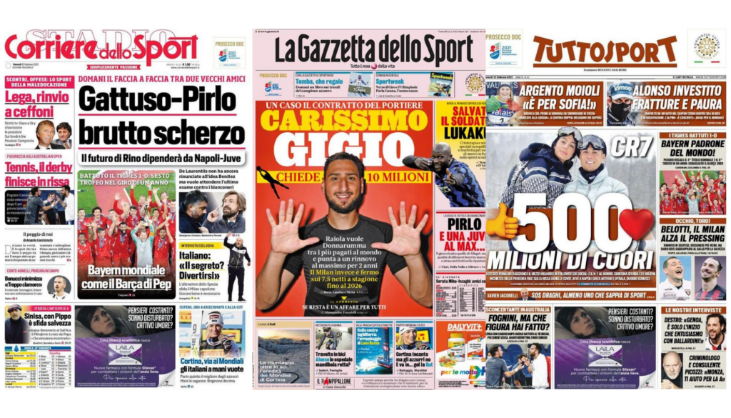 In prima pagina: i quotidiani in edicola oggi, 12 febbraio 2021