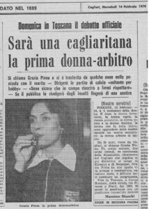 Maria Grazia Pinna, la prima donna arbitro in Italia