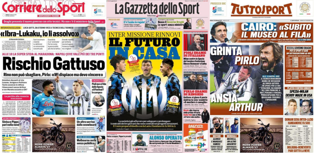 In prima pagina: i quotidiani in edicola oggi, 13 febbraio 2021