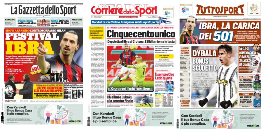 Prima pagina 8 febbraio