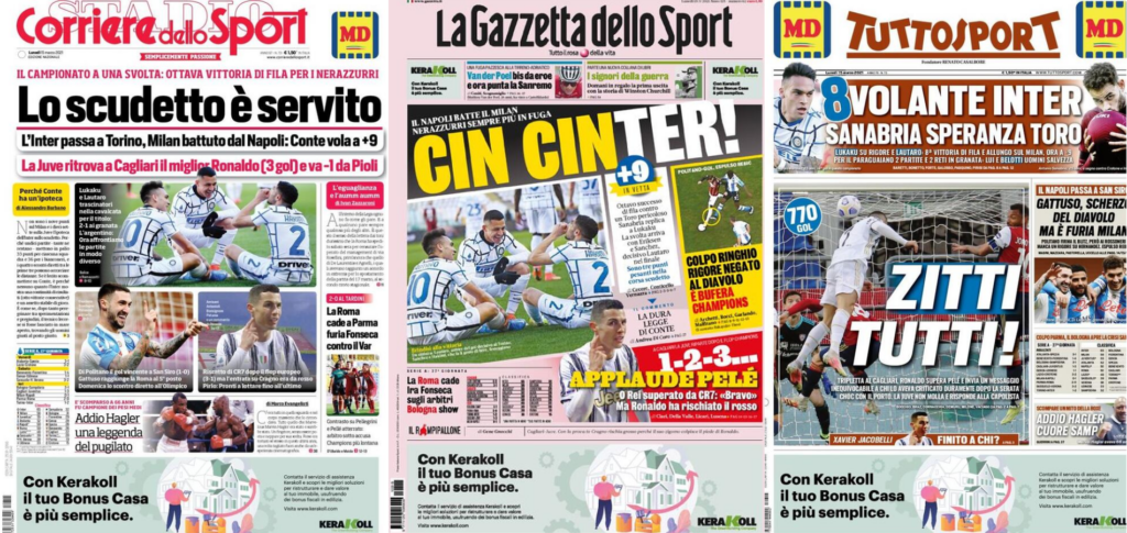 In prima pagina: i quotidiani in edicola oggi, 15 marzo 2021