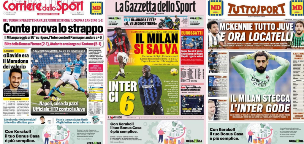 In prima pagina: i quotidiani in edicola oggi, 4 marzo 2021