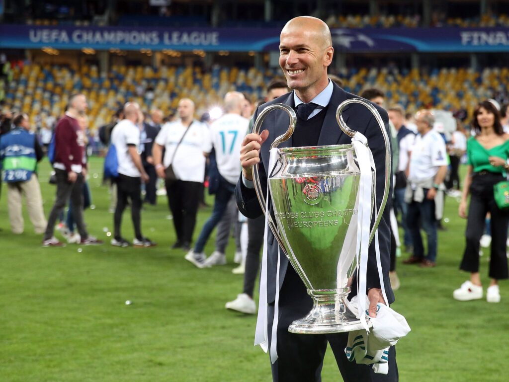Il Real Madrid e Zinedine Zidane: nozze d’oro in Champions