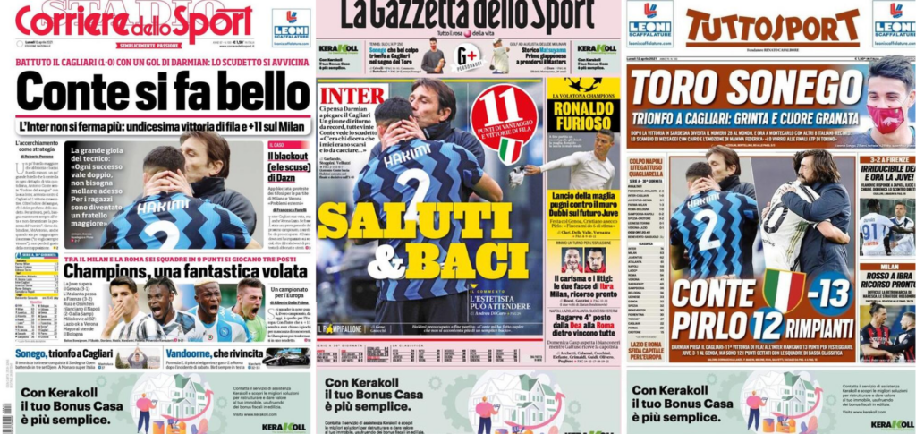 In prima pagina: i quotidiani in edicola oggi, 12 aprile 2021