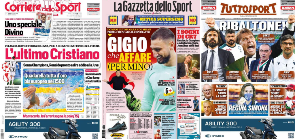 In prima pagina: i quotidiani in edicola oggi, 22 maggio 2021
