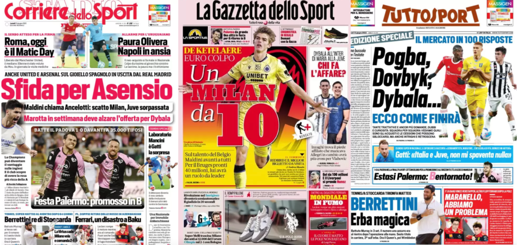In prima pagina: i quotidiani in edicola oggi, 13 giugno 2022
