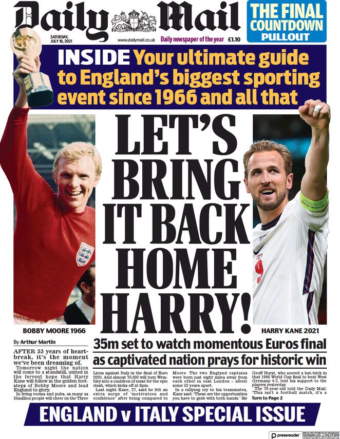 Daily Mail 10 Luglio 2021