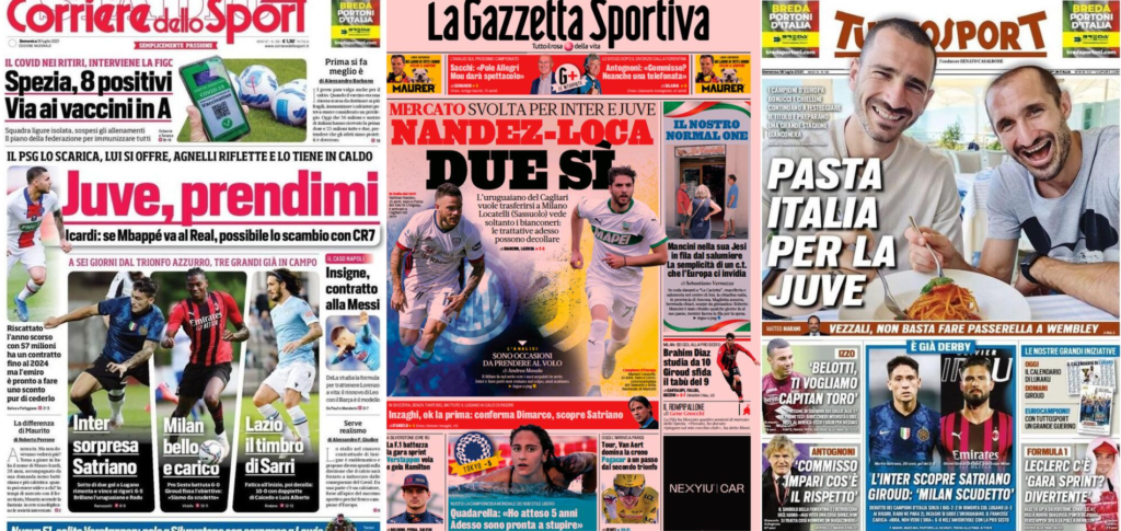 In prima pagina: i quotidiani in edicola oggi, 18 luglio 2021