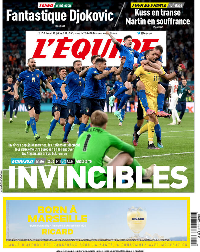 L'Equipe 12 Luglio 2021