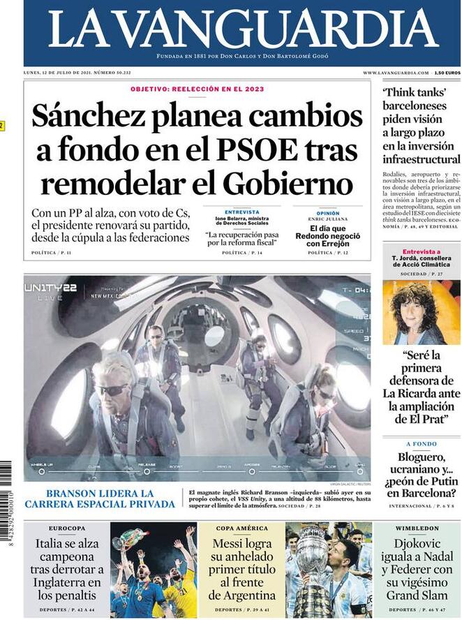 La Vanguardia 12 Luglio 2021