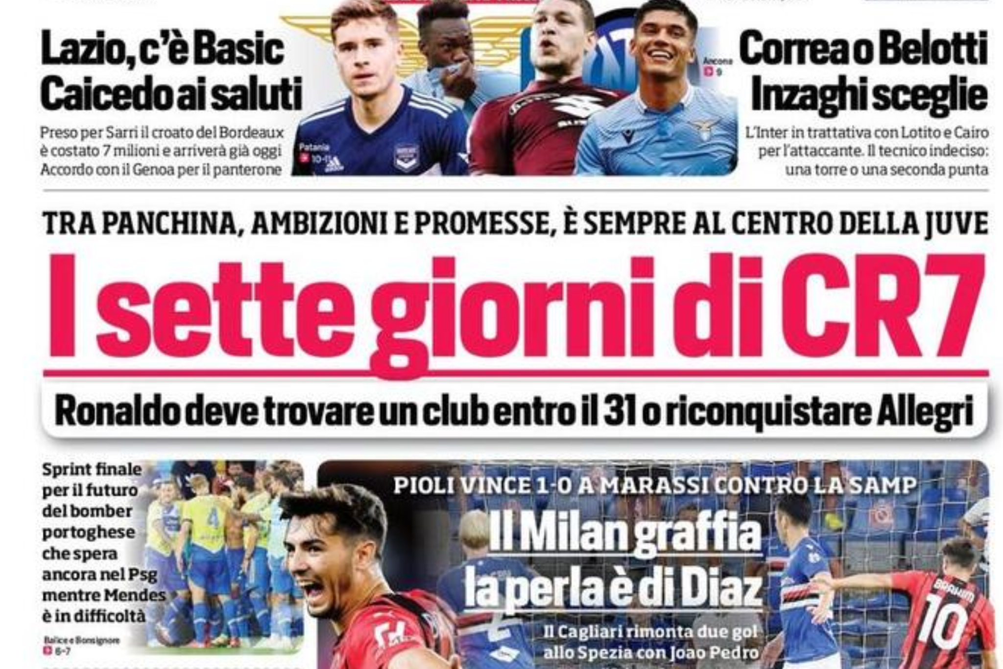 i quotidiani di oggi in edicola