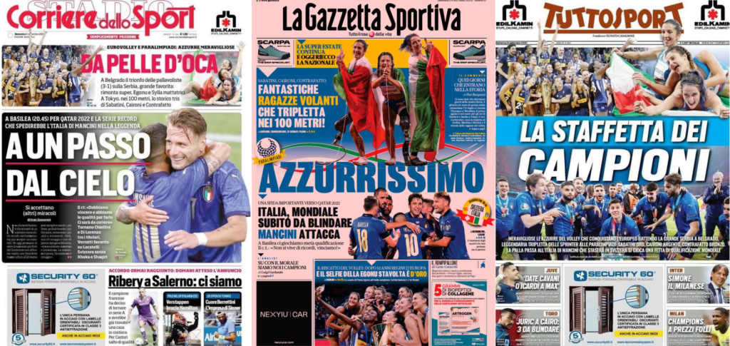In prima pagina: i quotidiani in edicola oggi, 5 settembre 2021