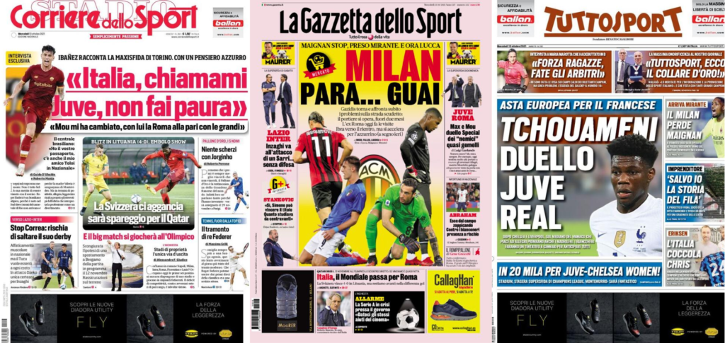 In prima pagina: i quotidiani in edicola oggi, 13 ottobre 2021