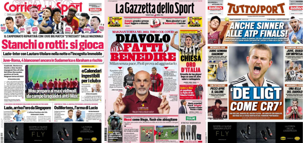 In prima pagina: i quotidiani in edicola oggi, 14 ottobre 2021
