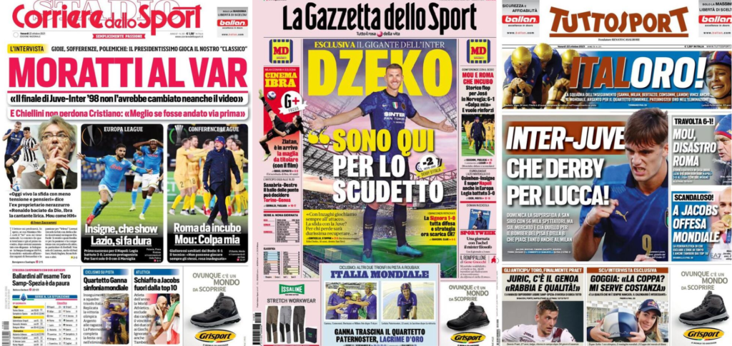 In prima pagina: i quotidiani in edicola oggi, 22 ottobre 2021