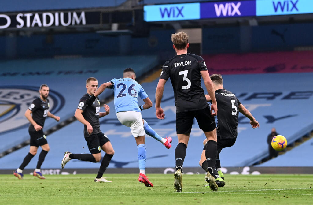 Manchester City-Burnley, la partita di Riyad Mahrez