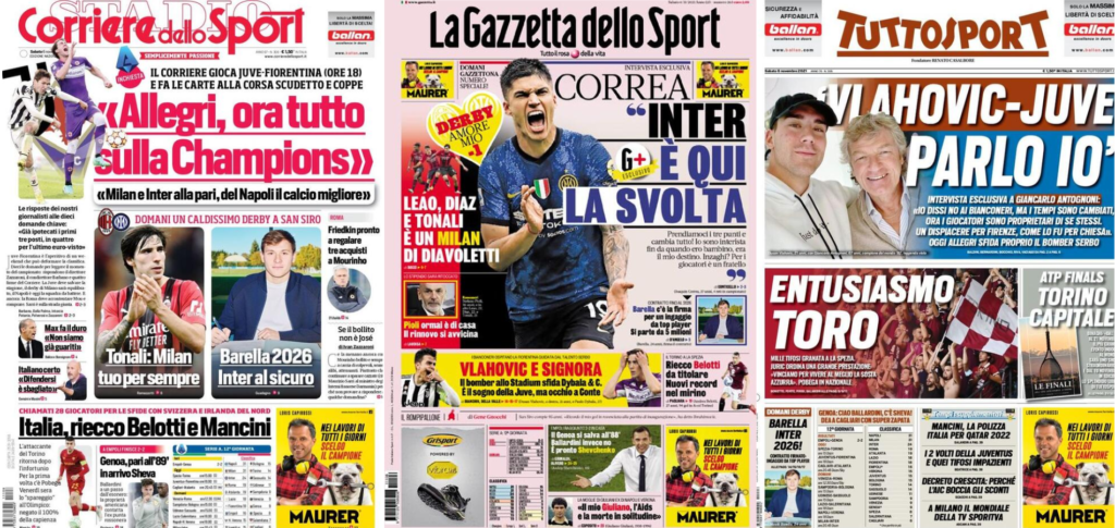 In prima pagina: i quotidiani in edicola oggi, 6 novembre 2021