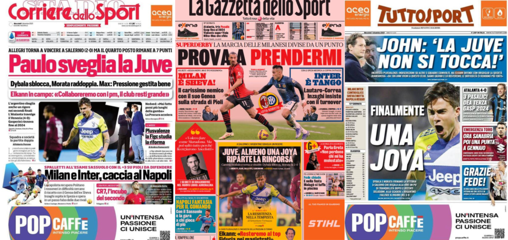 In prima pagina: i quotidiani in edicola oggi, 1 dicembre 2021