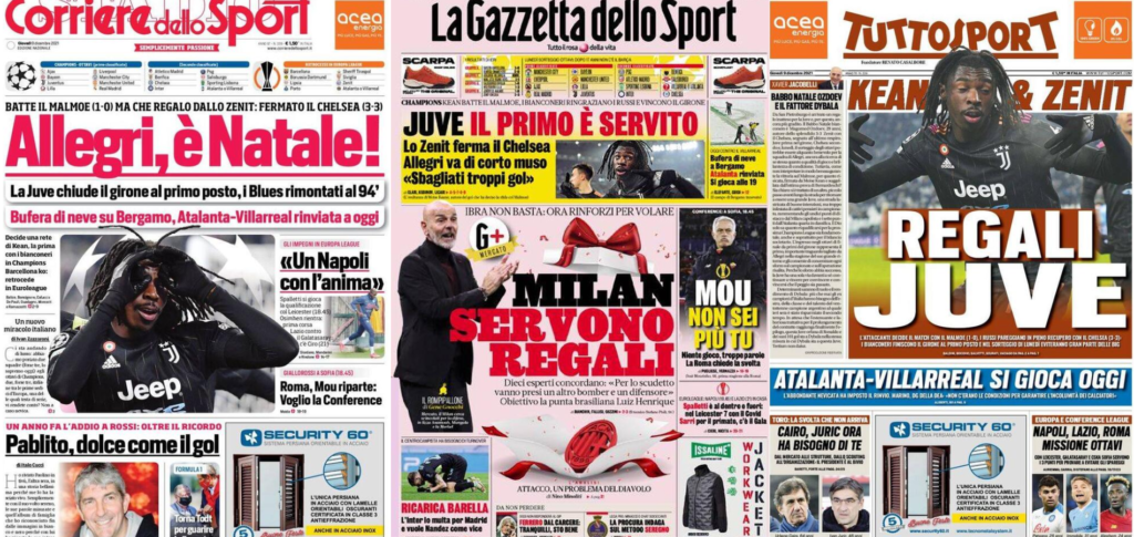 In prima pagina: i quotidiani in edicola oggi, 9 dicembre 2021