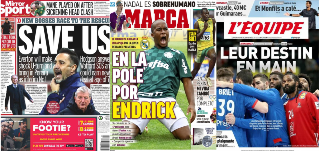 Rassegna Estera – Real in pole per il 15enne Endrick. Adeyemi-BVB