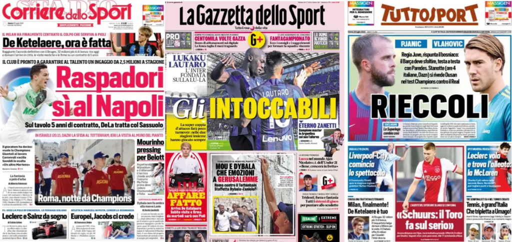 In prima pagina: i quotidiani in edicola oggi, 30 luglio 2022