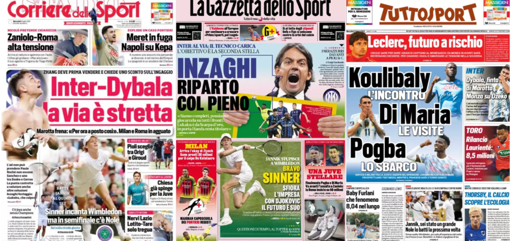 In prima pagina: i quotidiani in edicola oggi, 6 luglio 2022