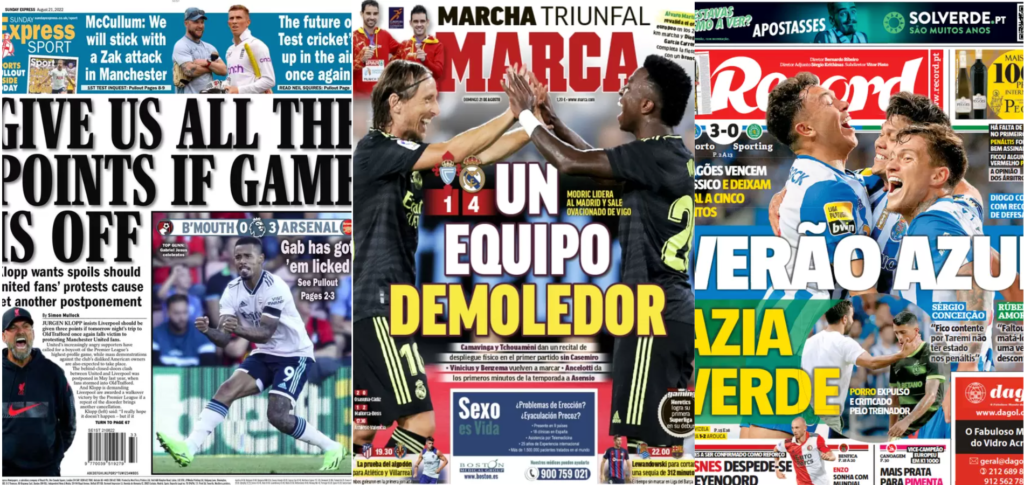 Rassegna Estera – Real Madrid demolitrice, al Porto il big match