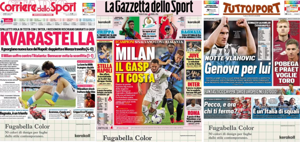 In prima pagina: i quotidiani in edicola oggi, 22 agosto 2022