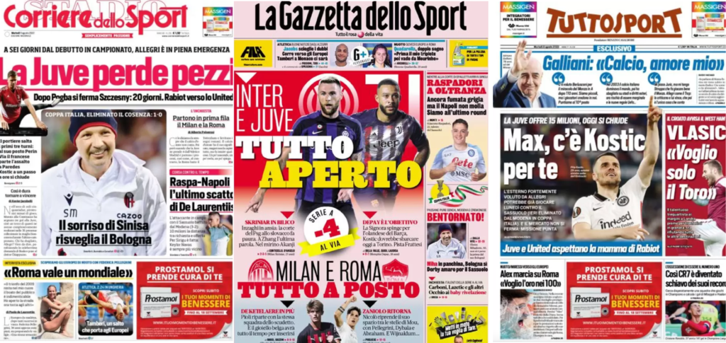 In prima pagina: i quotidiani in edicola oggi, 9 agosto 2022
