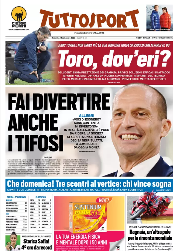 prima pagina