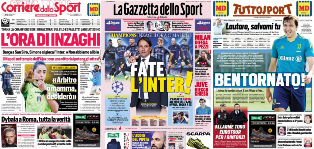 In prima pagina: i quotidiani in edicola oggi, 4 ottobre 2022