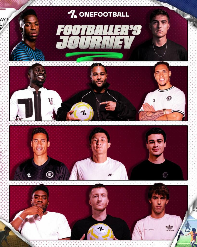 OneFootball, nuovo progetto per il Mondiale: protagonisti Vinicius, Manè e tanti altri campioni