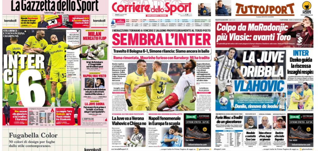 In prima pagina: i quotidiani in edicola oggi, 10 novembre 2022