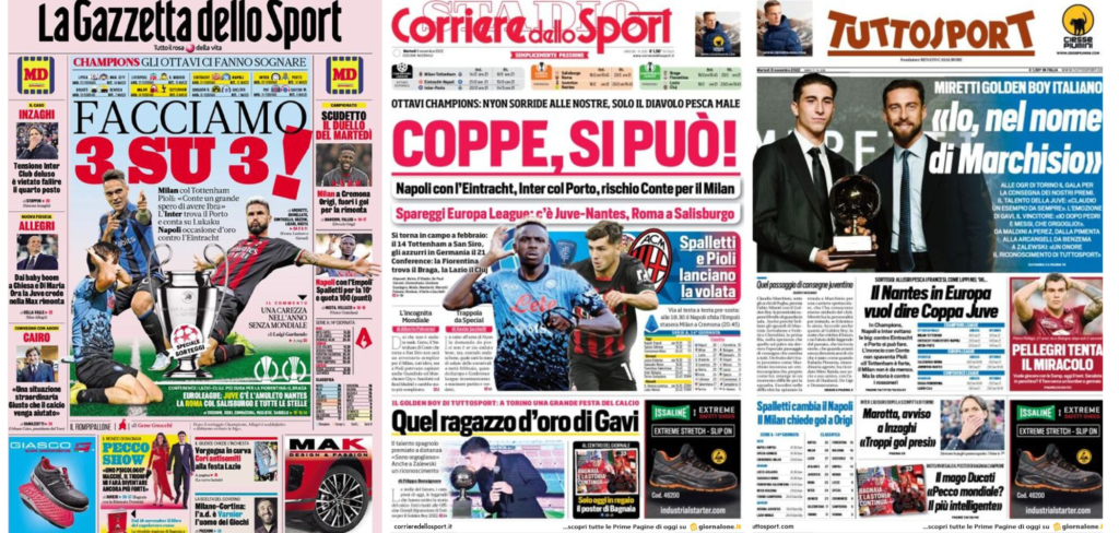 In prima pagina: i quotidiani in edicola oggi, 8 novembre 2022