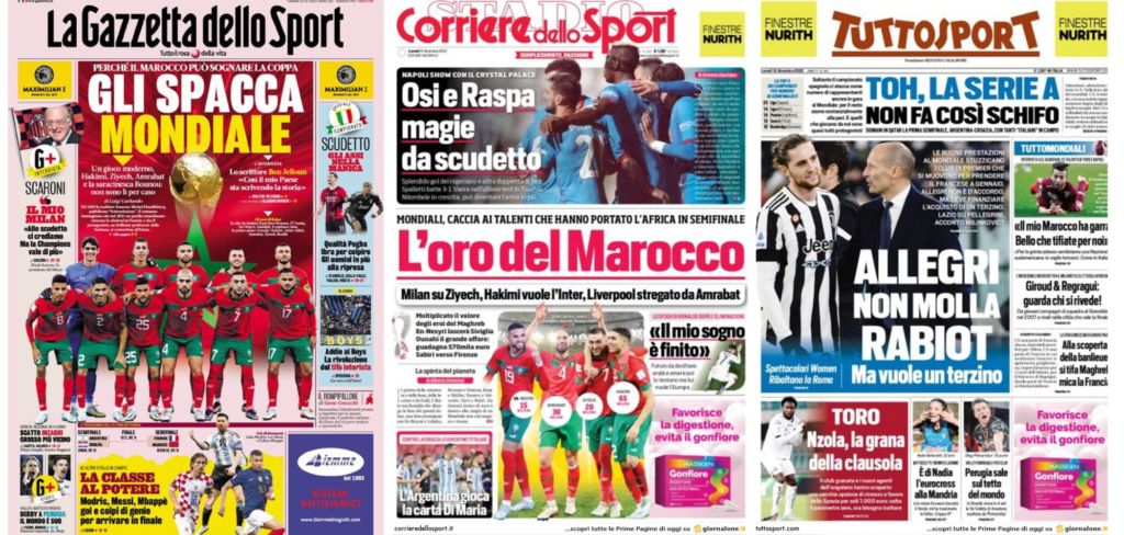 In prima pagina: i quotidiani in edicola oggi, 12 dicembre 2022