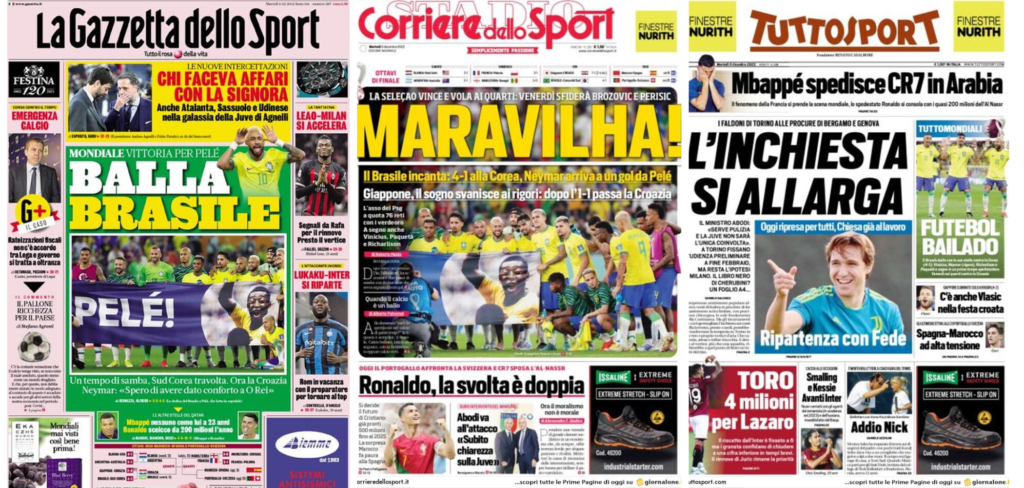 In prima pagina: i quotidiani in edicola oggi, 6 dicembre 2022