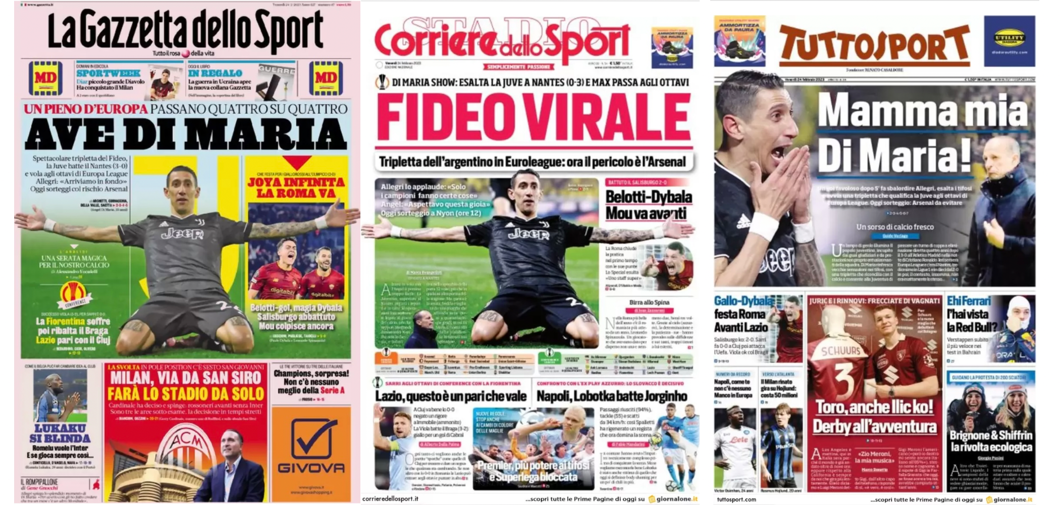 Rassegna stampa Juve: prime pagine quotidiani sportivi – 24 giugno 2023