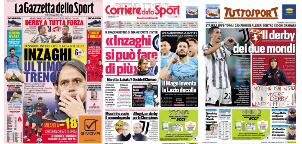 In prima pagina: i quotidiani in edicola oggi, 28 febbraio 2023