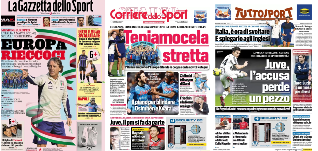 In prima pagina: i quotidiani in edicola oggi, 23 marzo 2023