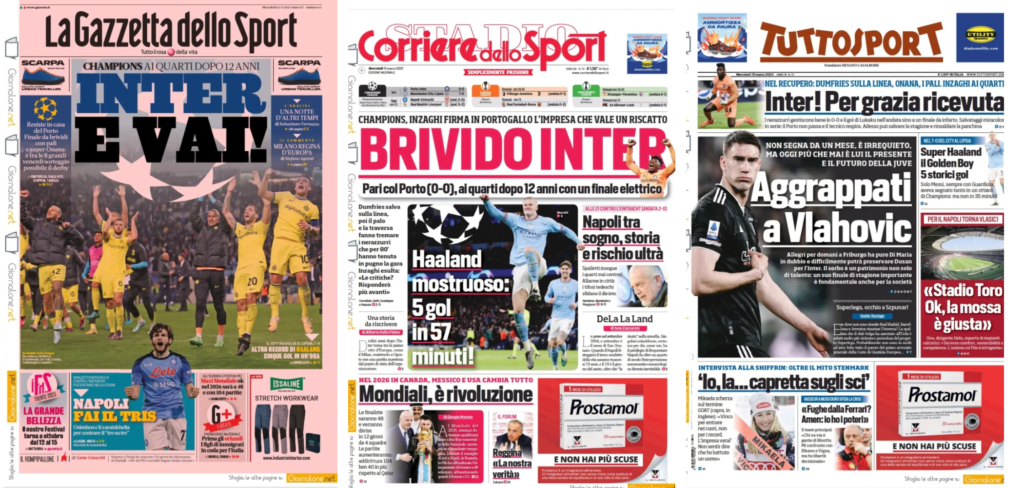 In prima pagina: i quotidiani in edicola oggi, 15 marzo 2023