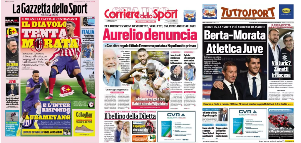 In prima pagina: i quotidiani in edicola oggi, 25 marzo 2023